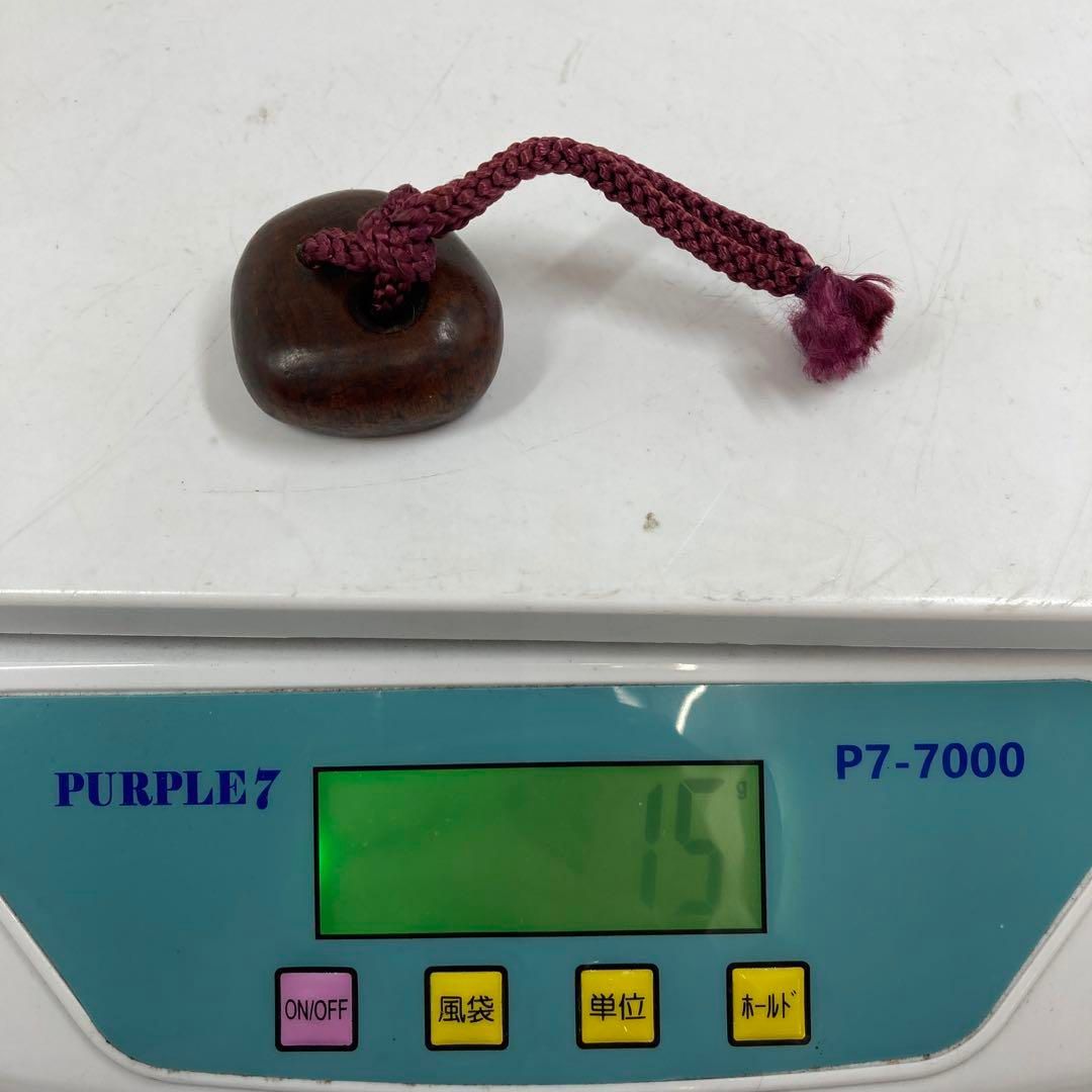 江戸時代 木彫栗根付 重さ15g 東ま5-1119①