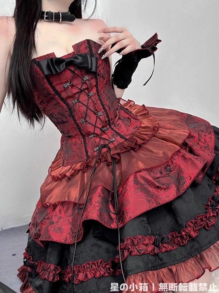 lolita jsk 美しい刺繍 レトロ風 ワンピース 仮装 オリジナル 推し活 ロリータ LO-162 舞台演出 ハロウィン 豪華フルセット 豪