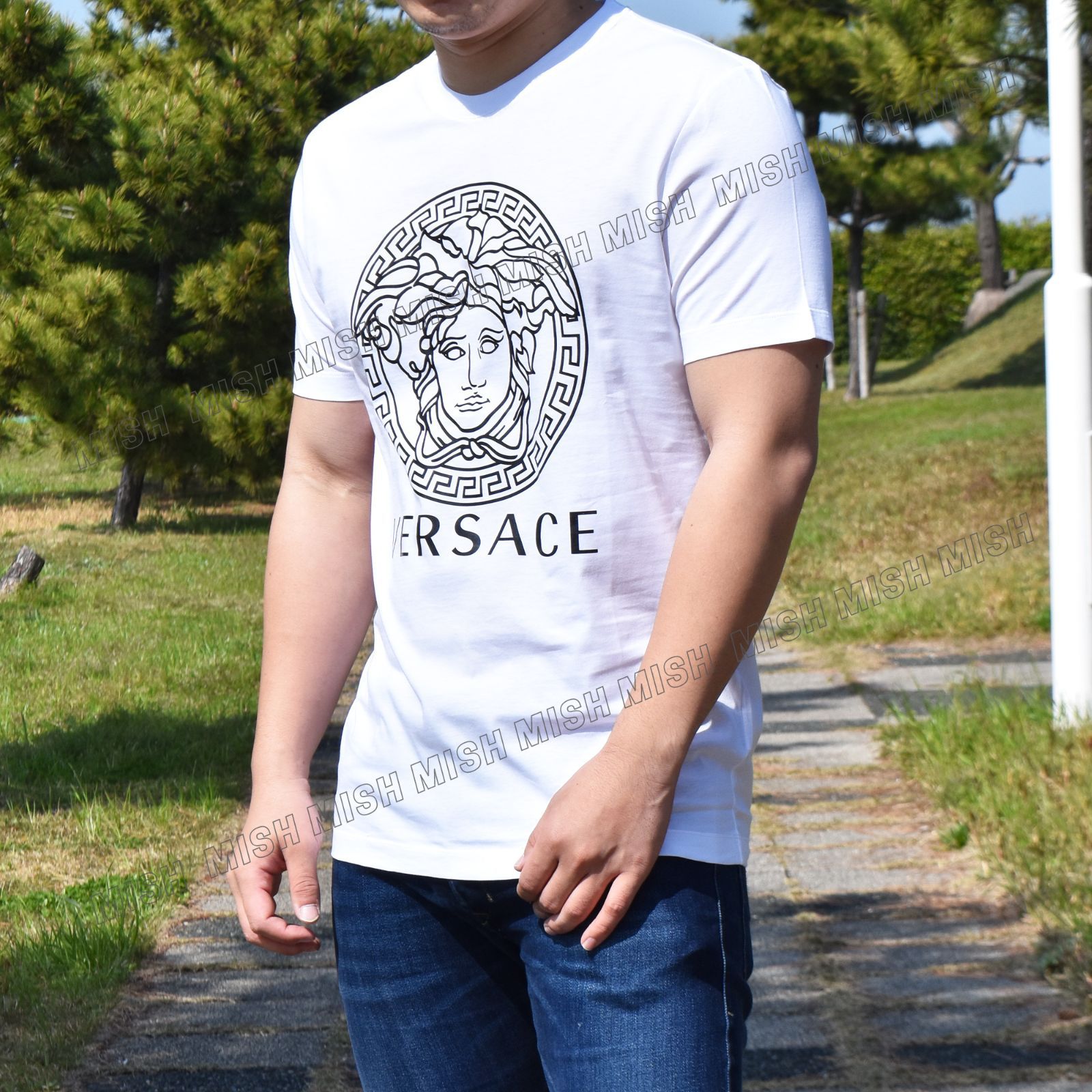 ヴェルサーチ ヴェルサーチェ Tシャツ Versace XS ラインストーン