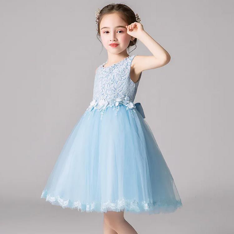 お花モチーフ 子供ドレス ドレス ピアノ発表会 リボン フォーマル ワンピース ジュニアドレス 結婚式 子供 七五三 お呼ばれ パーティー 演奏会 華やか dkhsh 591230