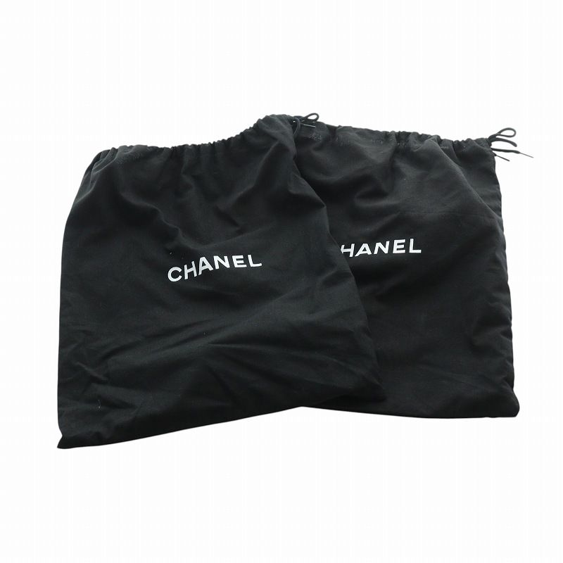 シャネル CHANEL ウエスタンブーツ ショート レザー ロゴ ココ