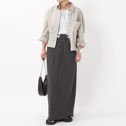 新品 AP STUDIO エーピーストゥディオ 24SS 日本製 Tuck maxi skirt
