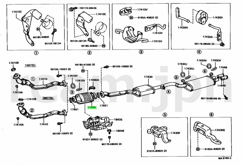 新品 トヨタ純正 AW11 MR2 コンバータ コンバーター 触媒 マフラー