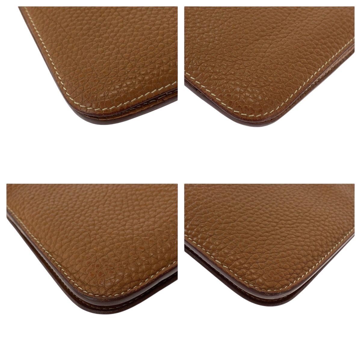 HERMES エルメス ドゴンGM ゴールド ブラウン シルバー金具 トゴ