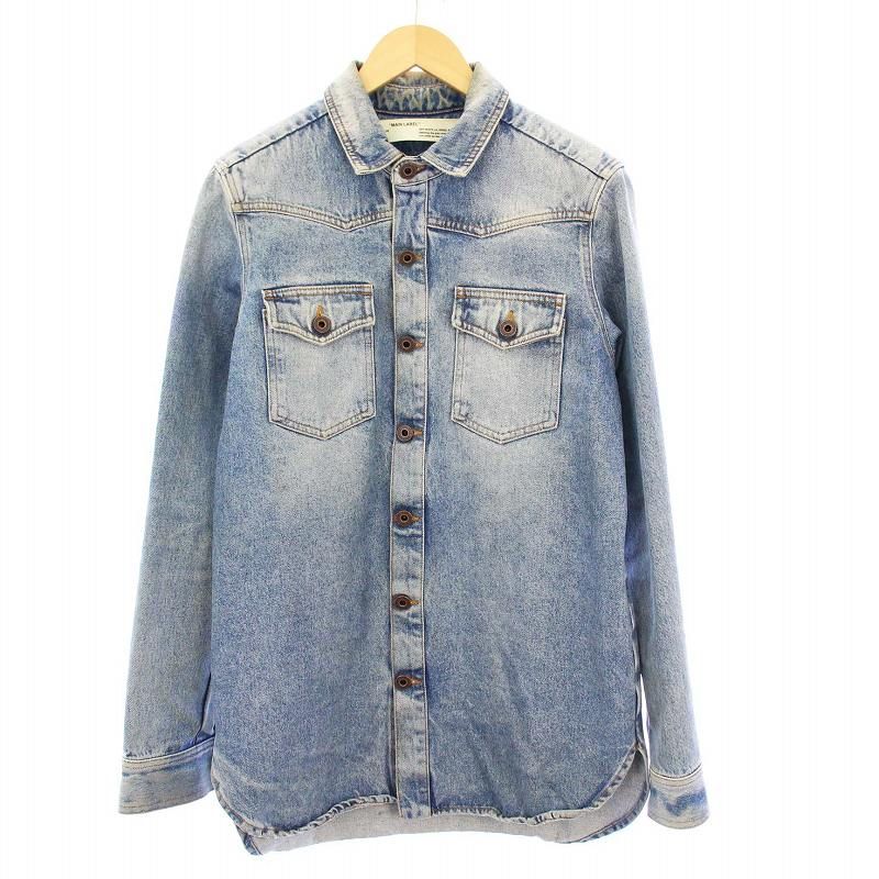 オフホワイト OFF WHITE 17SS ダイアゴナル スプレープリント デニム 