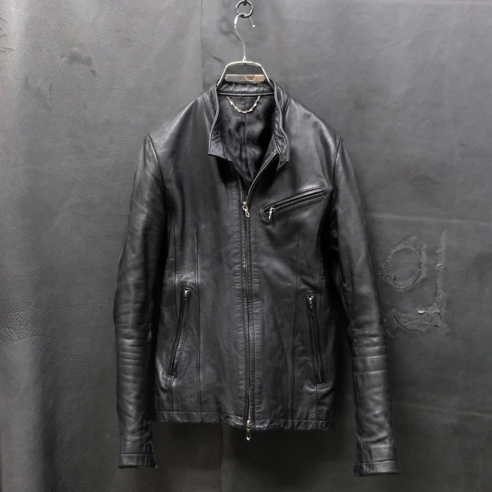 FUGA羊革ラムレザーライダースジャケット黒y2k