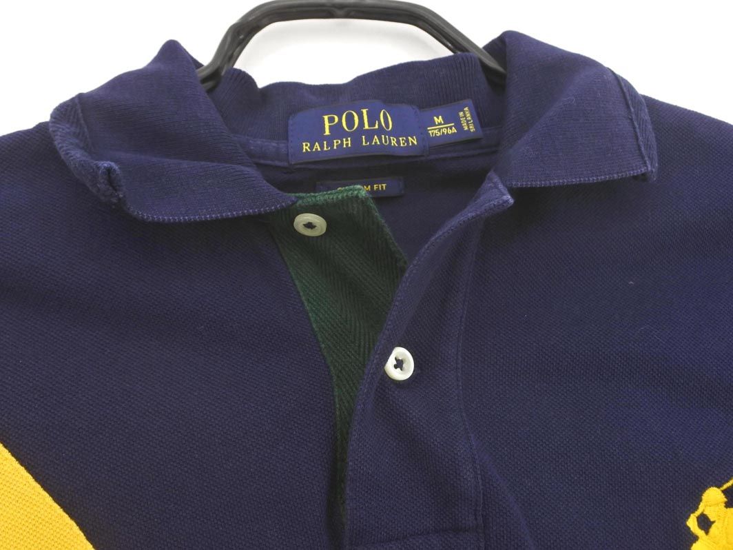 美品 ラルフローレン ビックポニーポロシャツ Mサイズ ブラック POLO RALPH LAUREN ポロ ラルフローレン カスタムフィット