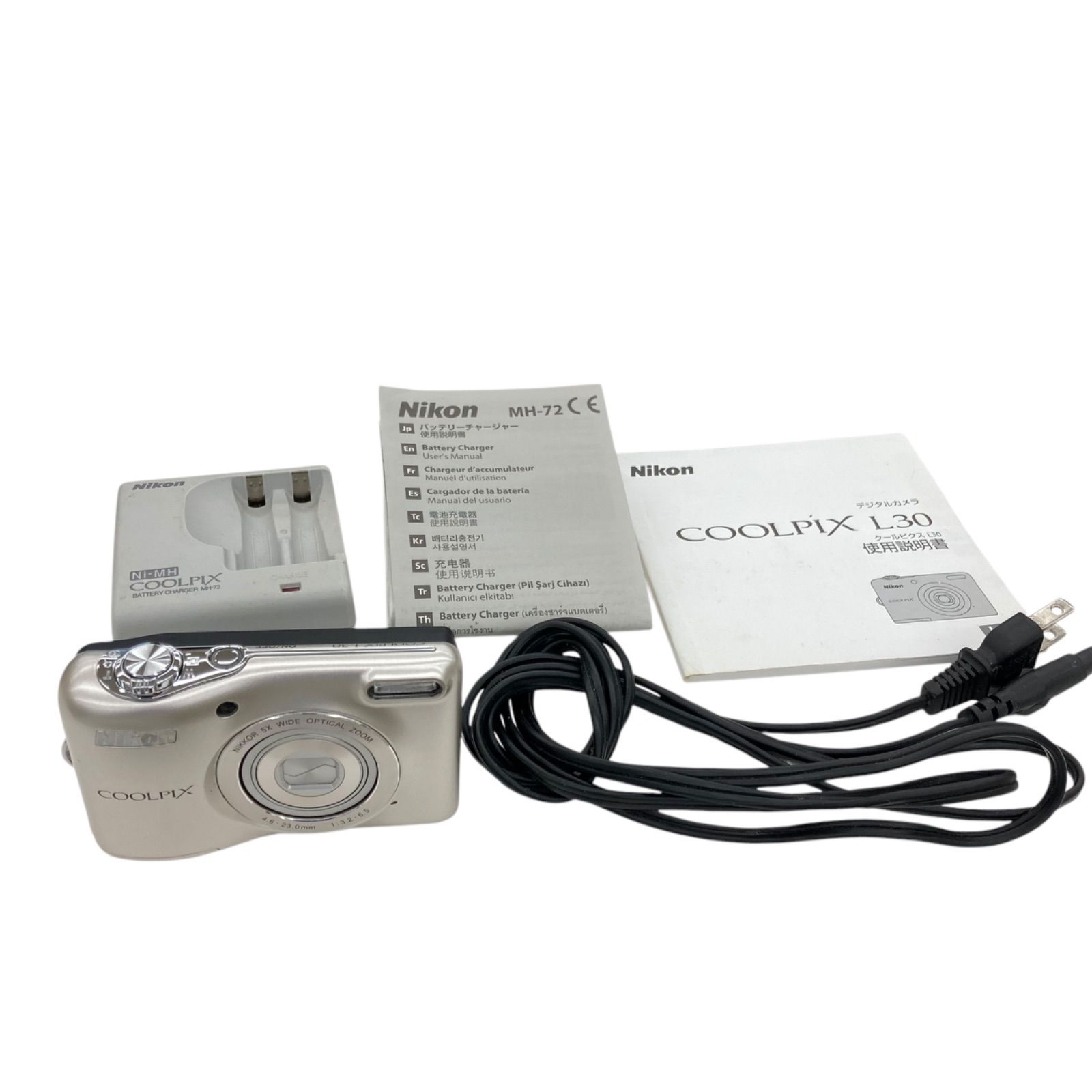 186000 現状品 Nikon ニコン デジタルカメラ COOLPIX L30 シルバー