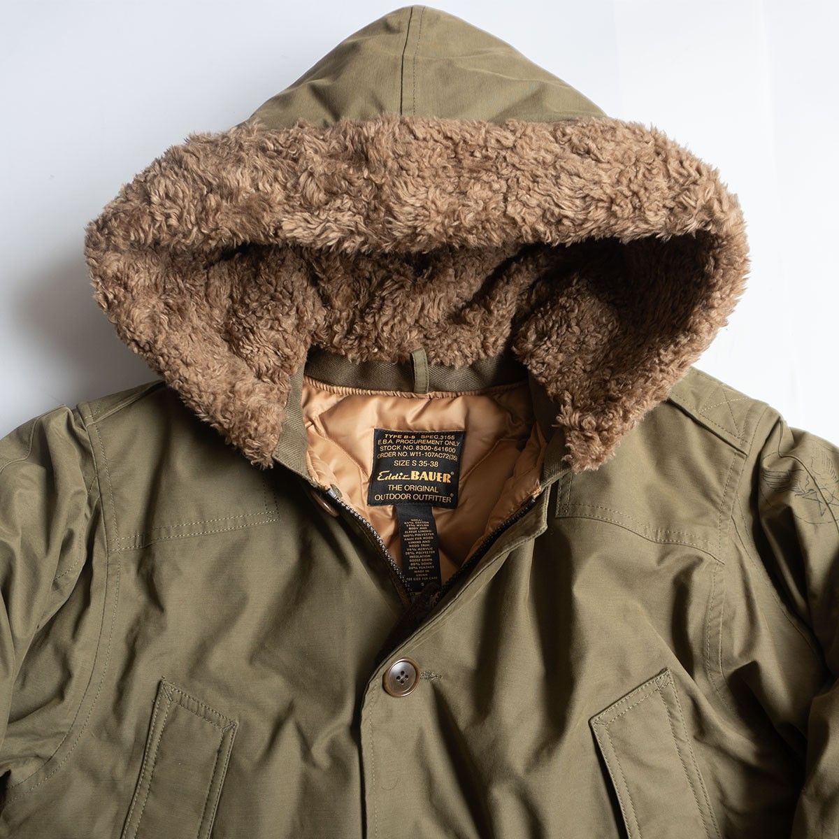 美品】EDDIE BAUER【B-9 フライト ジャケット】S ダウン ジャケット 