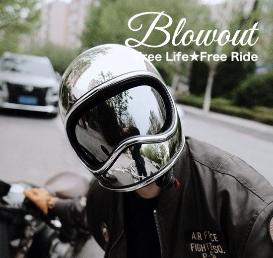 Blowout クローム SPヘルメット ビンテージ MTX moto3 チョッパー ハーレー スペース