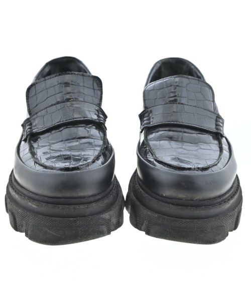 24cm 38 GANNI ガニー レザー ビジュー ローファー 厚底 ブラック