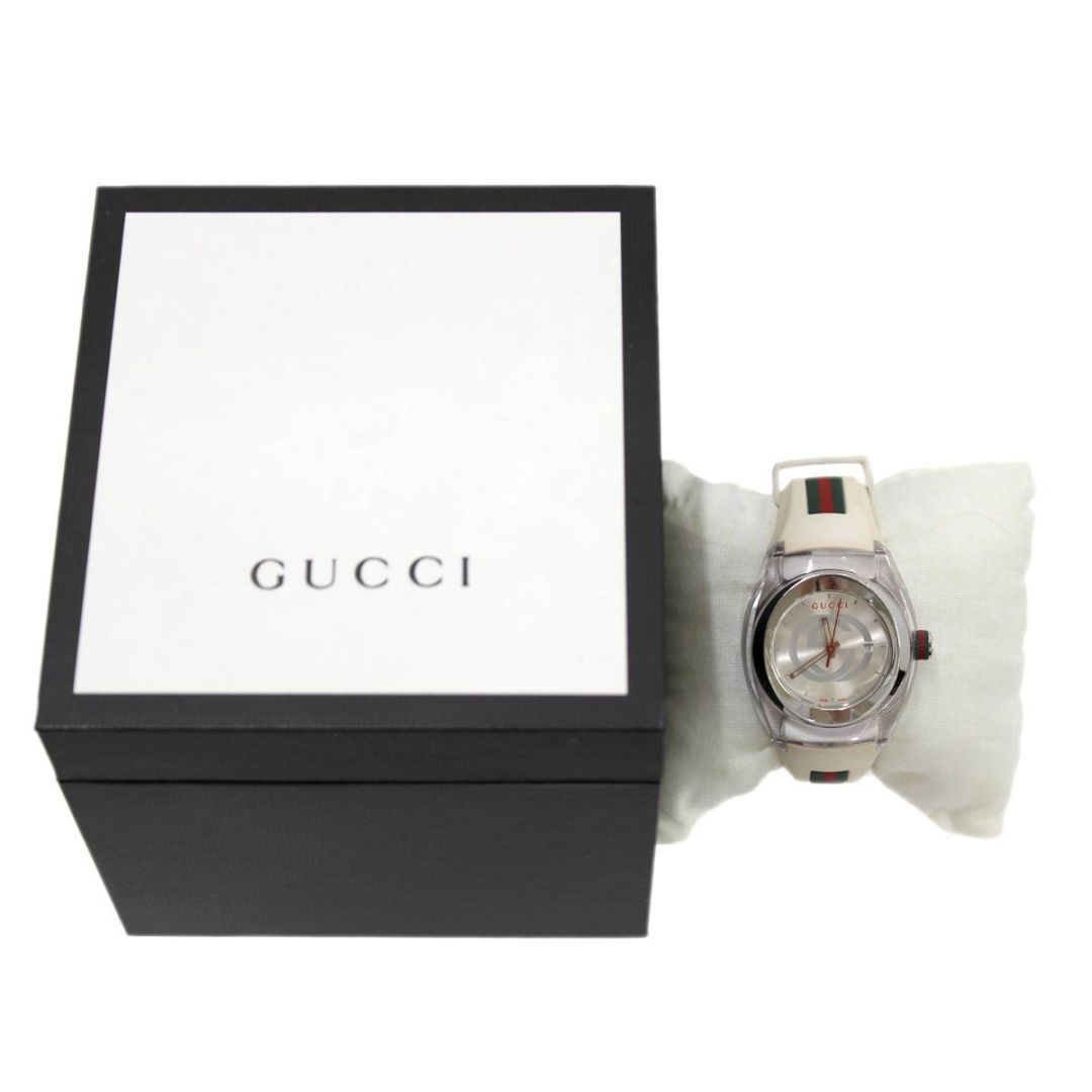 GUCCI / グッチ SYNC 腕時計 137.3 ホワイト・グリーン・レッド