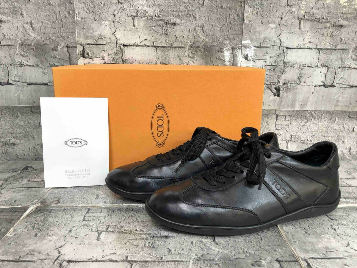 き TOD S トッズ ドライビングシューズ レザー スニーカー サイズ7 ブラック