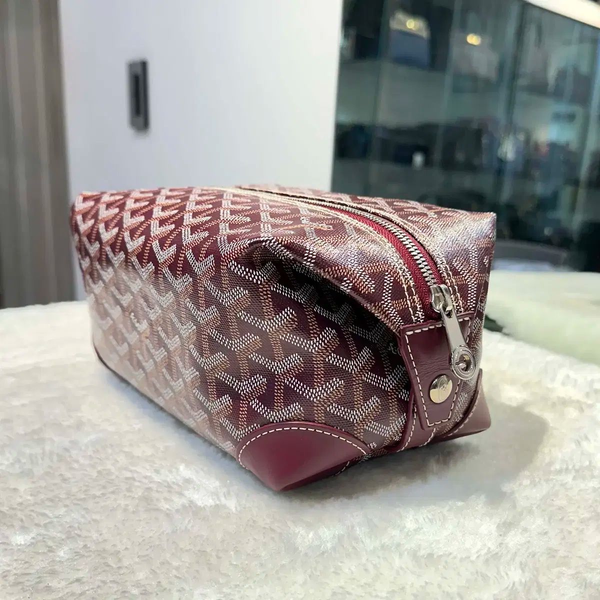 Goyard ゴヤール ボーリング 25 トイレバッグ バーガンディ- H091803 DECORATOM_COM_BR