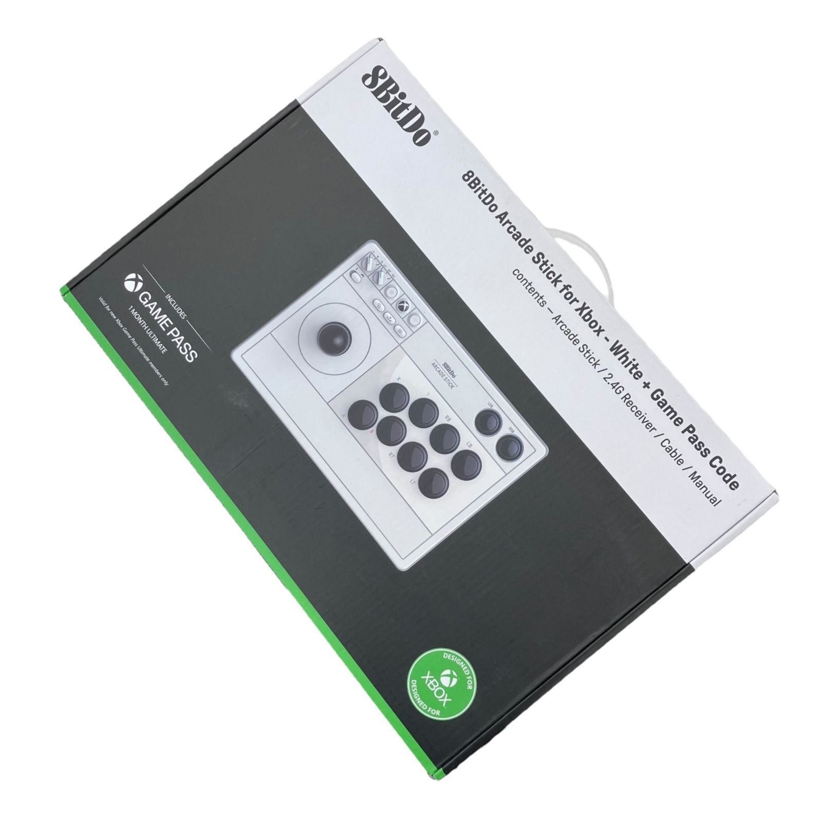 186000 現状品 Xbox エックスボックス 8BitDo アーケードスティック for Xbox 81JA ホワイト