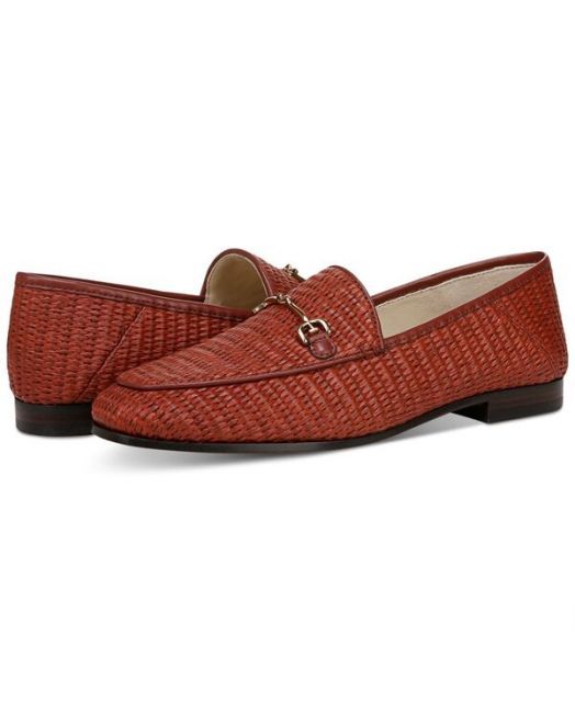 送料無料 サムエデルマン レディース パンプス シューズ Women s Loraine Loafers Warm Sienna Faux Raffia WWW_OLIVIERBERNSTEIN_COM