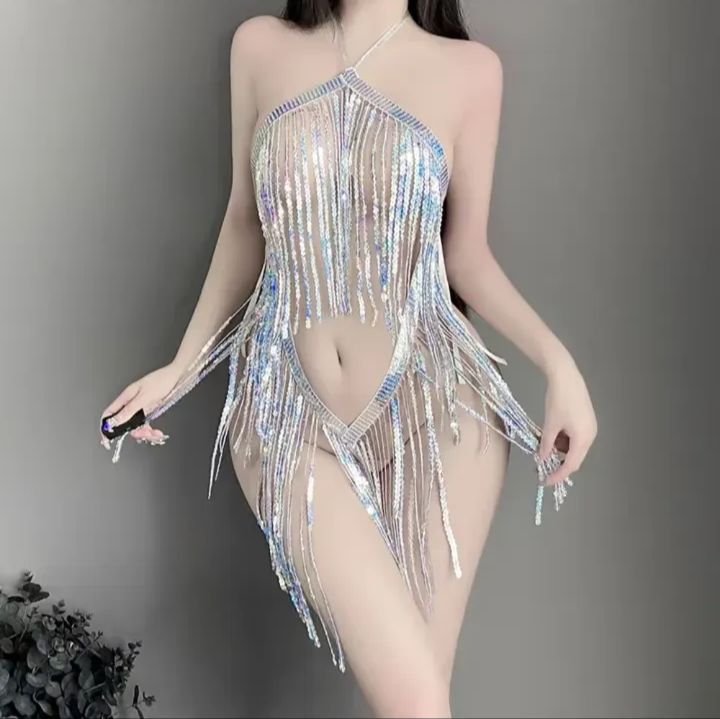 パーティードレス フェザーモチーフ セクシー スパンコール パーティードレス セクシー スパンコール ロング丈 デザイン感