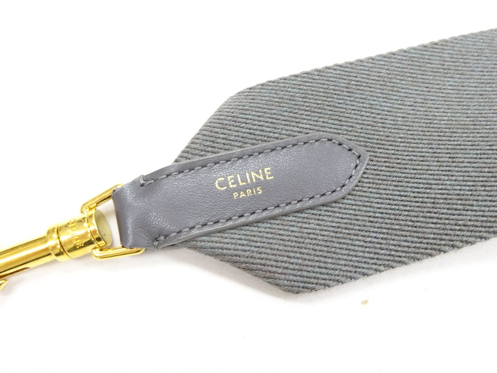 CELINE セリーヌ ジャガード ショートストラップ /ウール グレー CELINE セリーヌ ジャガード ショートストラップ /ウール グレー