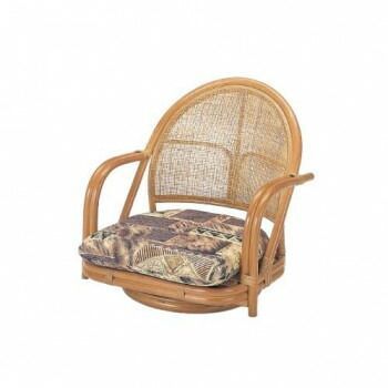 今枝商店 Romantic Rattan 籐回転座椅子 ロータイプ S3801