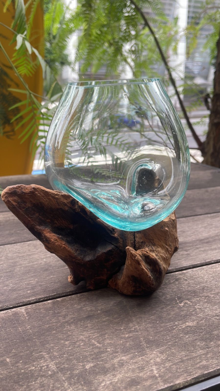 流木ガラス オブジェ大W バリ島 花瓶 金魚鉢 ガーデニング テラリウム アート Amazon.co.jp: 流木ガラス オブジェ特大W 花瓶 魚鉢