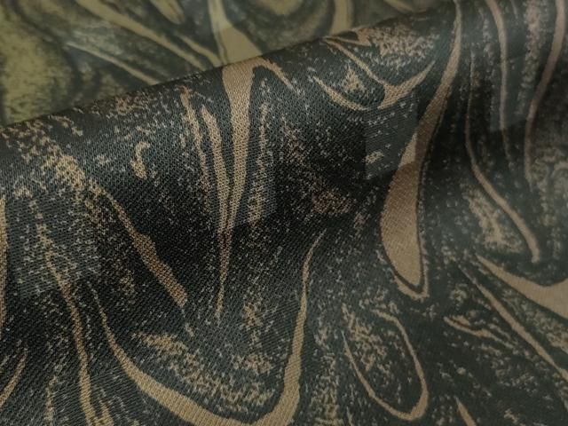 平和屋着物□極上 小紋 お召地 墨流し文様 暈し染め まるやま扱い 反端  