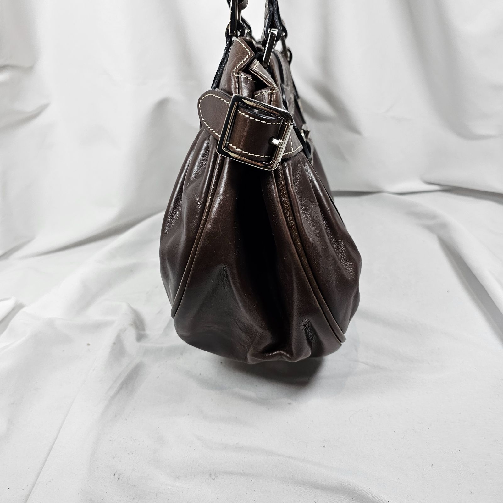 LONGCHAMP ロンシャン ロゾ レザー ハンドバッグ ブラウン