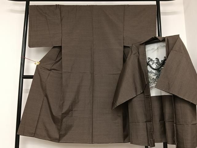 平和屋着物男性　本場大島紬　アンサンブル　亀甲散らし　正絹　逸品　未使用　AAAM7299oa
