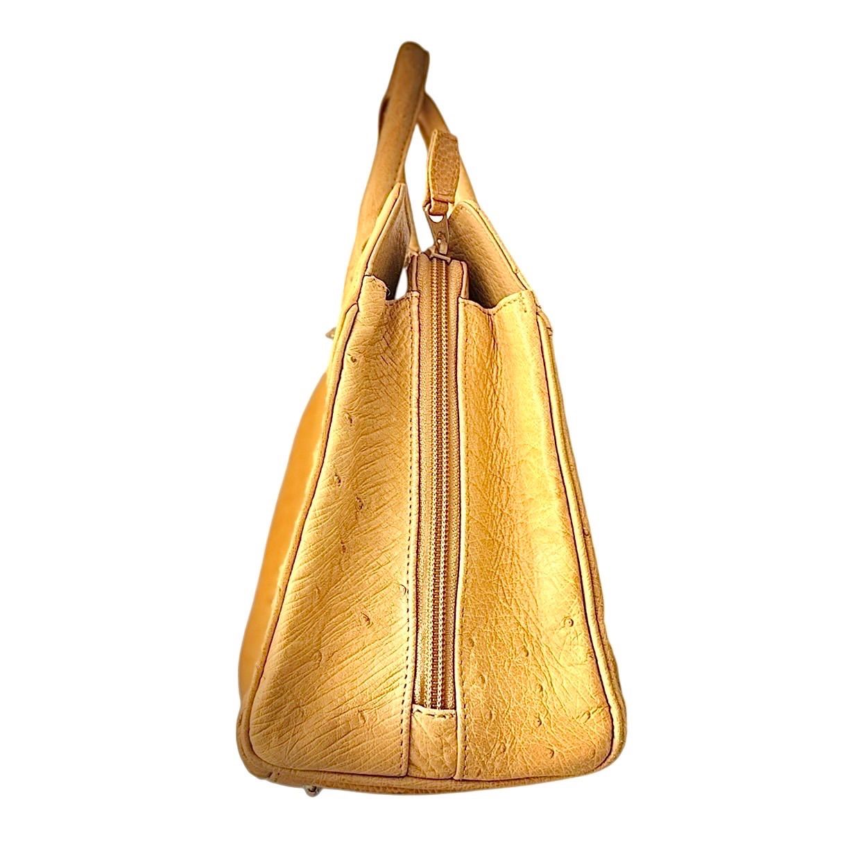 オーストリッチ ハンドバッグ GENUINE OSTRICH LEATHER 日本製