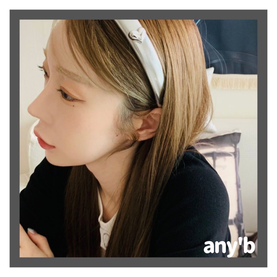 シルバーメタルハートヘッドバンド カチューシャ ヘアアクセサリー