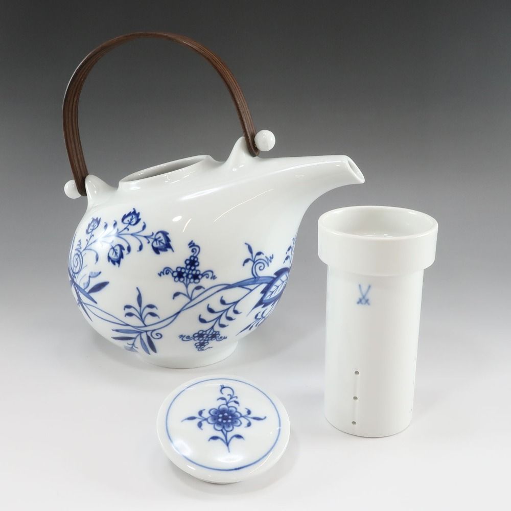  Meissen マイセン ブルーオニオン ティーポット 茶こし付 ポーセリン _ 食器 その他 キッチン 食器