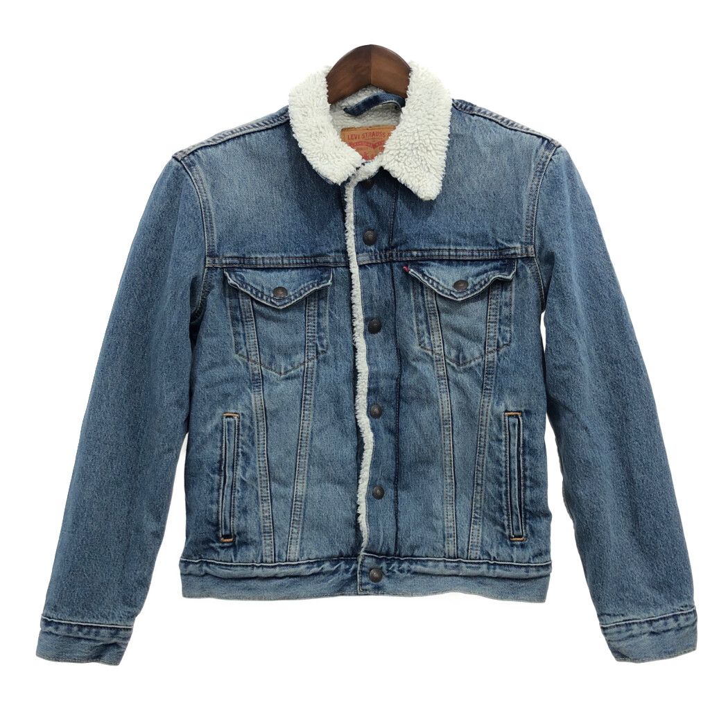 美品✨リーバイス ボア付きジャケット Ｇジャン ブルー　メンズ　Ｓ 楽天市場】Levi's リーバイス デニム シェルパ ボアジャケット