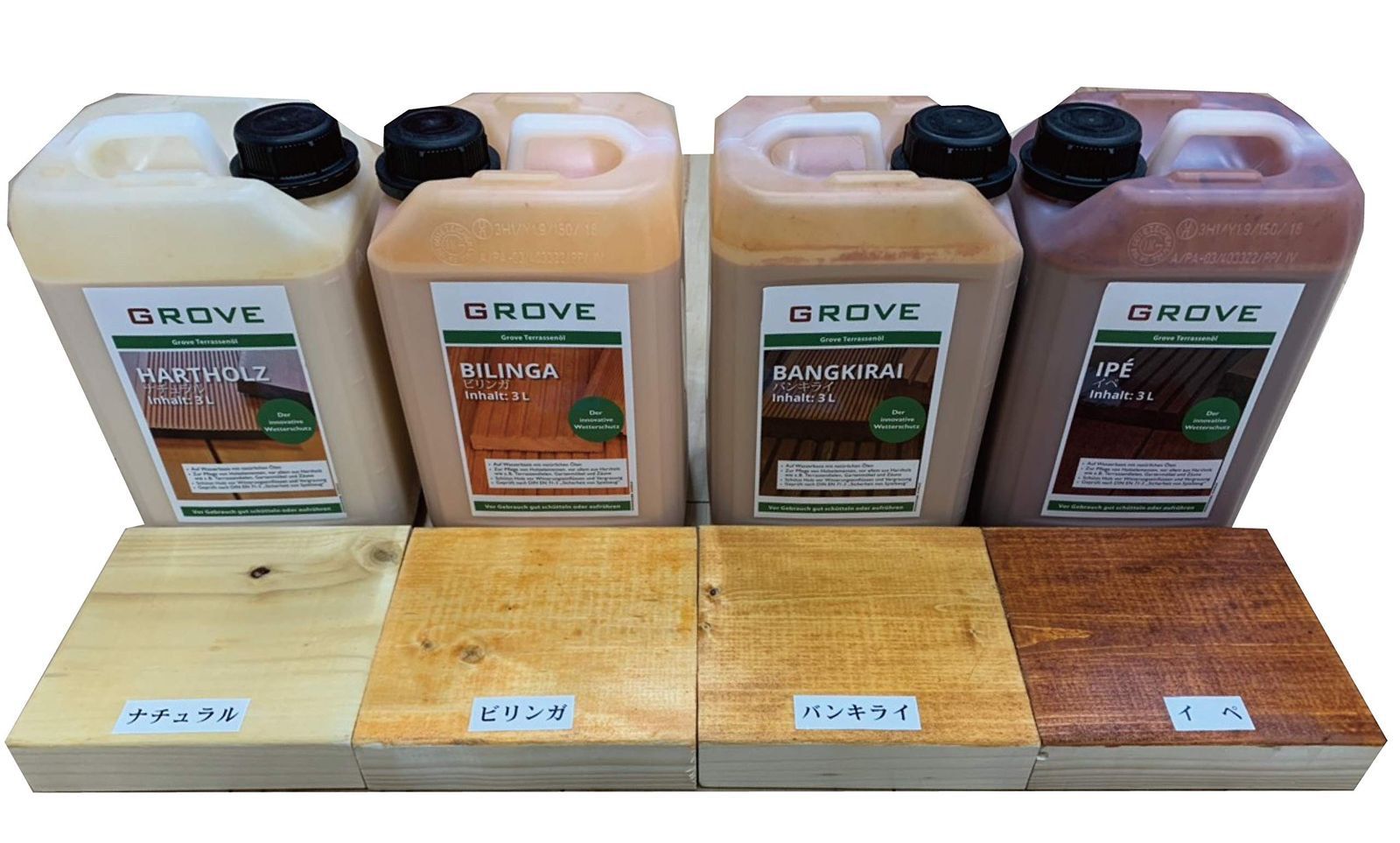 木材保護塗料 3Ｌ 水性で塗りやすい GROVE ドイツ産 木目を活かす塗料 水はじきが良い おもちゃにも塗れる 耐腐食 耐紫外線 耐変色 ビリンガ HRDEVELOPMENT_JP