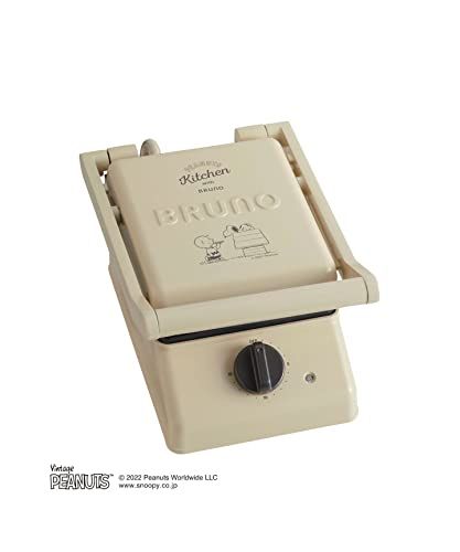 BRUNO PEANUTS グリルサンドメーカー シングル アイボリー スヌーピー ブルーノホットサンド BOE091-ECRU