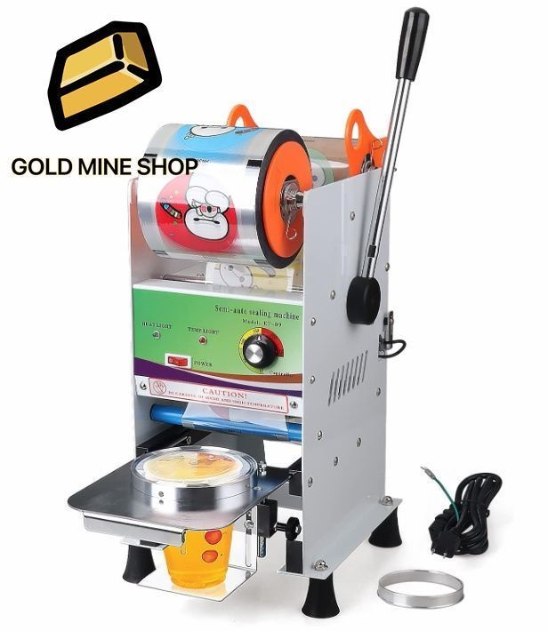 カップ シール機 半自動式カップ シーラー機 カップ径 90/95mm カップ高さ18cm 300~500カップ/時 業務用 ホワイト 110V