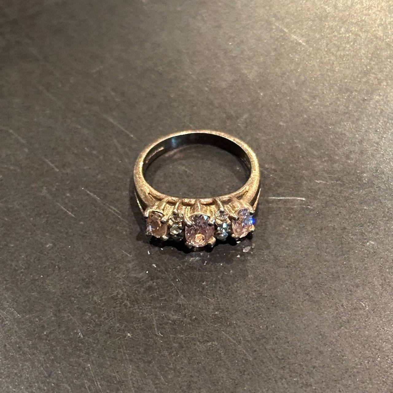 SILVER925 PINK STONE DESIGN RING/シルバーリング