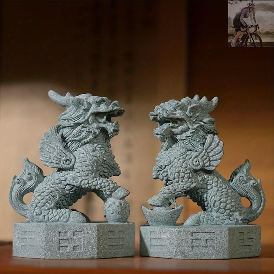 インテリア小物 【新品未使用】麒麟 置物 オブジェ 飾品 工芸品 幸運