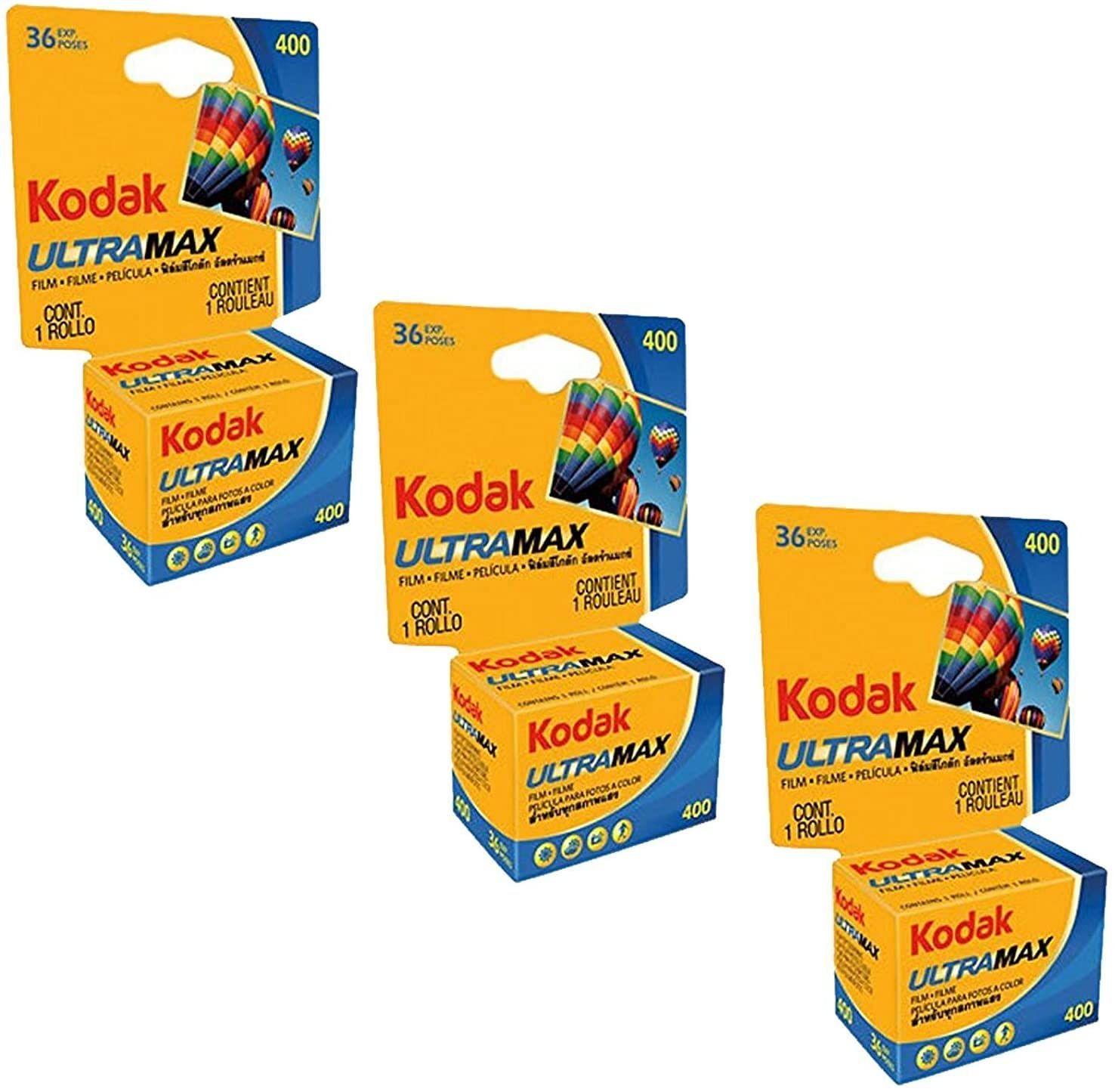 コダック Kodak Ultramax 400 プリントフィルム 3点セット 36枚撮り 35mm DX 400 135–36 合計108枚撮り