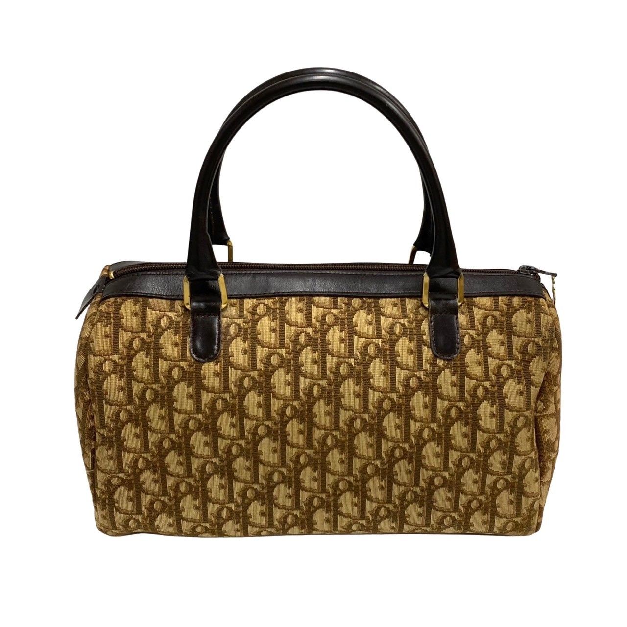 クリスチャンディオール ハンドバッグ ミニボストン トロッター ブラウンCDロゴ CD ミニボストンバッグ 茶 美品 ディオール ミニボストン バッグ