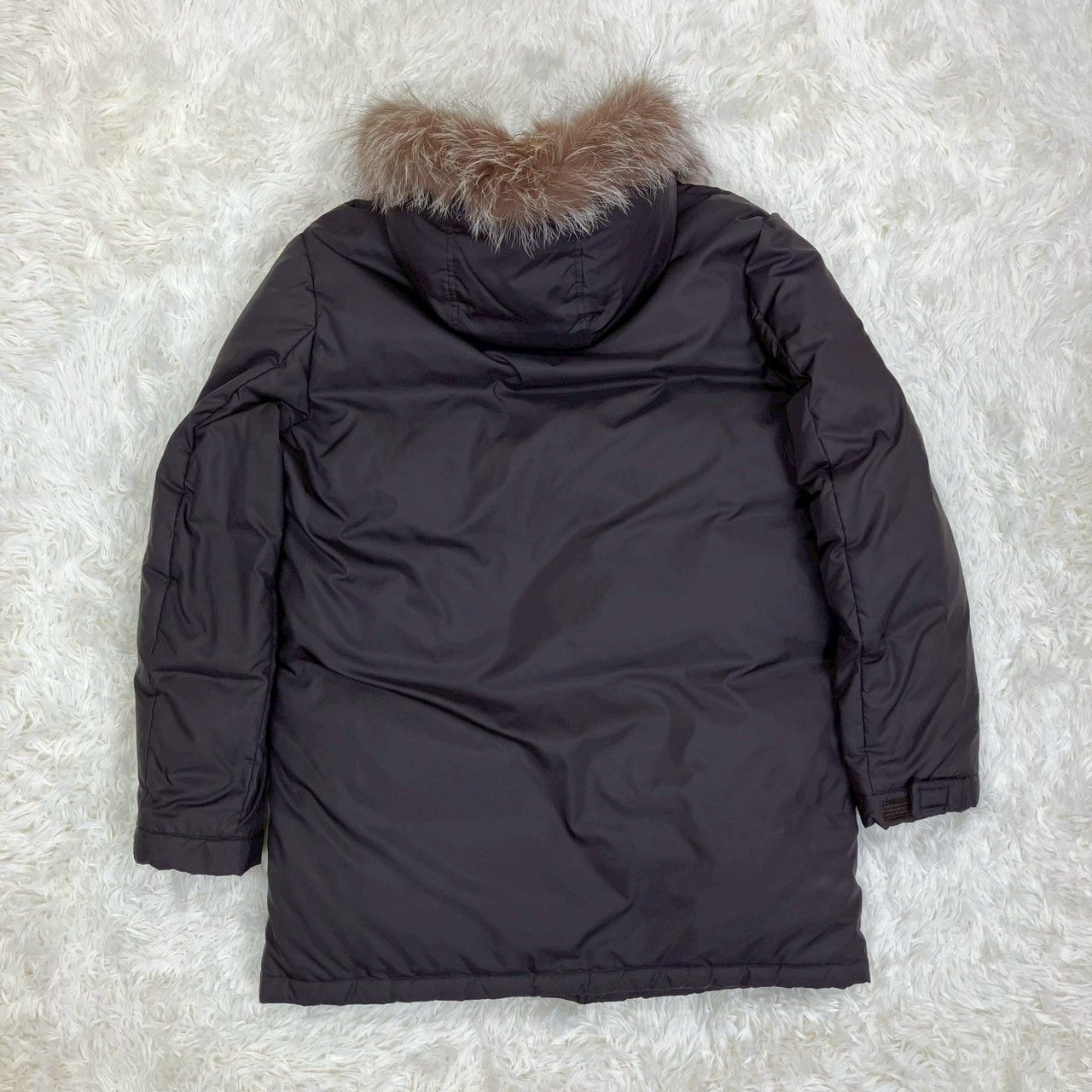 BURBERRY ブラウン キルティングダウンコート 42フード毛皮フォックス 中古・古着通販】BURBERRY (バーバリー) キルティングダッフル