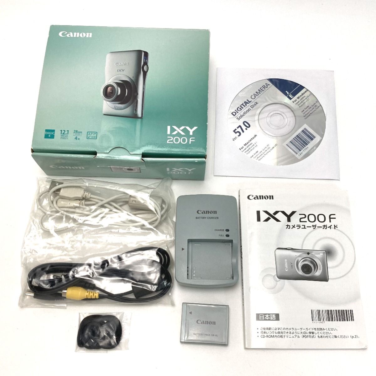 カメラ CANON キャノン IXY 200F シルバー コンパクトデジタルカメラ