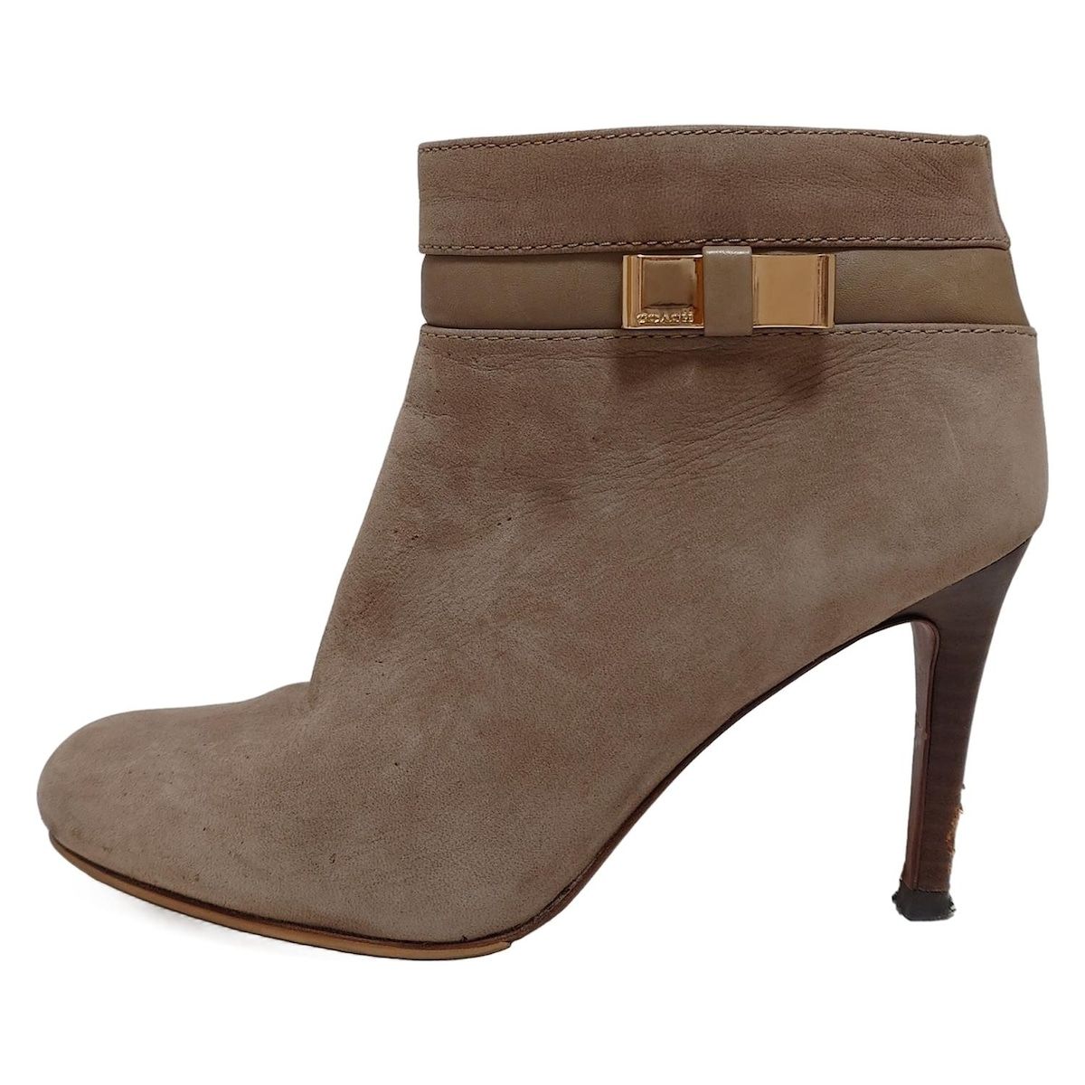 未使用美品* COACH ブラウン ショートブーツ ディーンブーティ レザー Coach ブラウン ブーティ 未使用美品* COACH ブラウン ショートブーツ