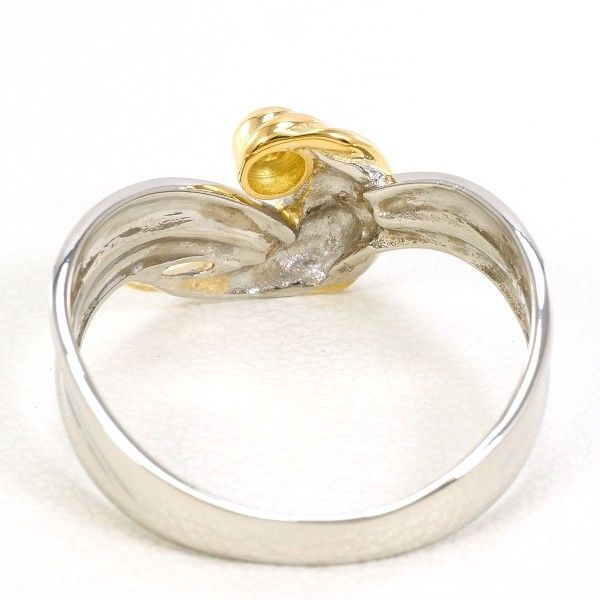 ギンザタナカ PT900 K18YG リング Ring 指輪 10.5号 ダイヤ 0.02 総  