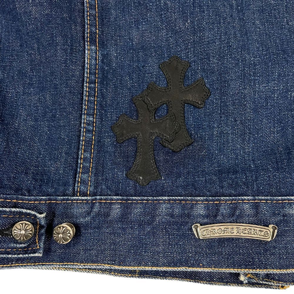 CHROME HEARTS クロムハーツ ヴィンテージ リーバイス BIG-E デニムジャケット Gジャン クロスパッチ シルバークロスボタン  正規品/35203 - メルカリ