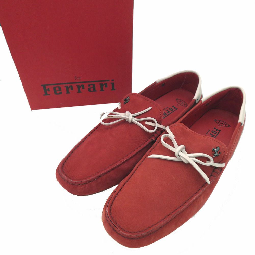 美品 トッズ フェラーリ Ferrari ゴンミーニ デッキシューズ