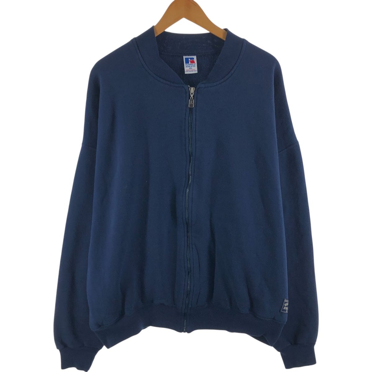 希少　ラッセル　フルジップスウェット　USA製　90s 古着 90年代 ラッセル Russell フルジップスウェットシャツ