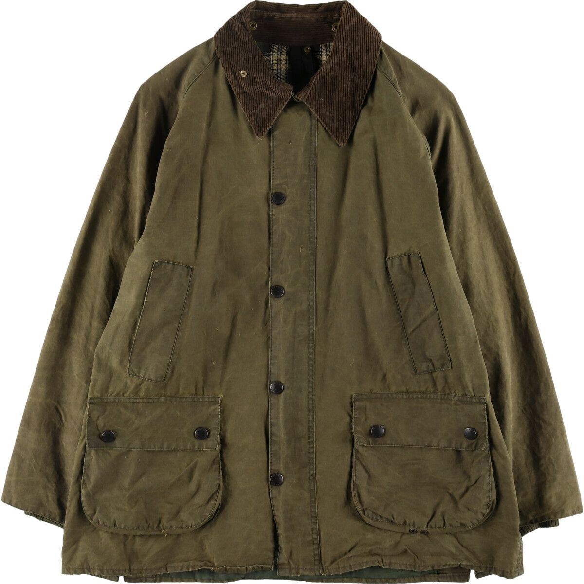 古着 80~90年代 バブアー Barbour BEDALE ビデイル 旧3ワラント ワックスコットン オイルドジャケット 英国製 C42 メンズL相当/evb007778