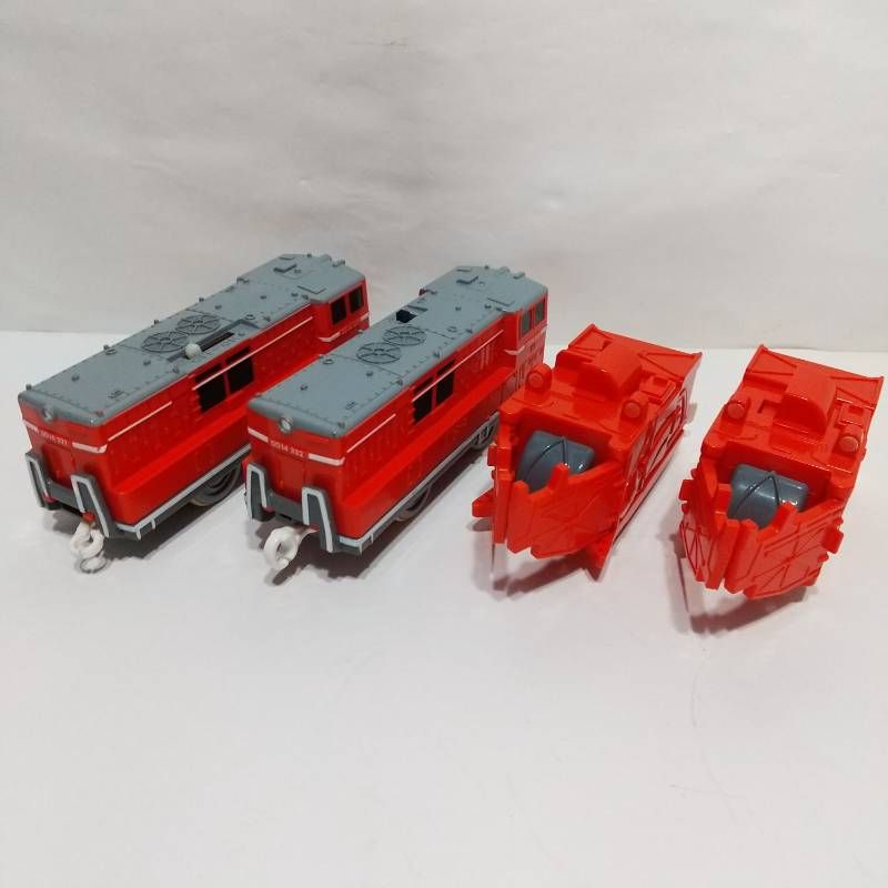 プラレール サウンド除雪DD14重連セット 状態良し 廃盤 激 車両 車両のみ