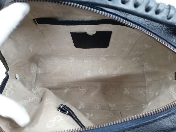 美品 genten ゲンテン アルテ 2way ショルダーバッグ レザー ネイビー