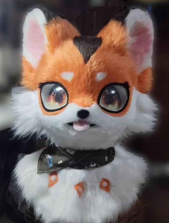 ファースーツ 着ぐるみセット 犬 黄色 ケモノ 全頭ヘッド ぬいぐるみ コスプレ powertechnologyshop_kigurumi-