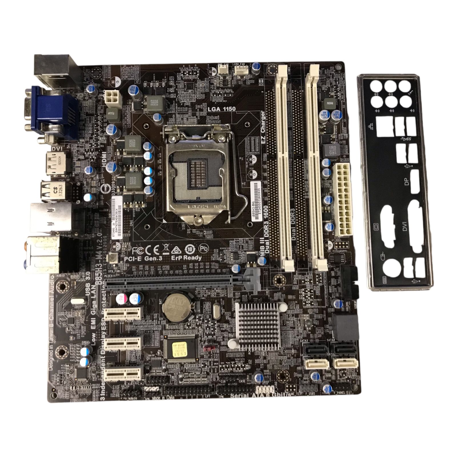 【送1000円】中古マザーボード ECS B85H3-M4(V:2.0) LGA1150 ☆ECS B85H3-M4 V2.0 LGA1150 B85 MATX○マザーボード